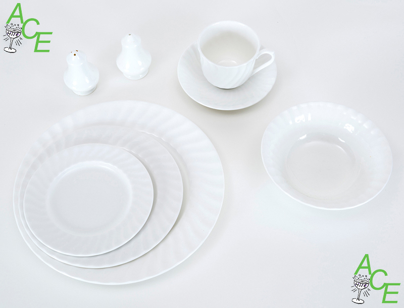  Bone China - Plain Pattern - Crockery Hire - Altrincham - Manchester 