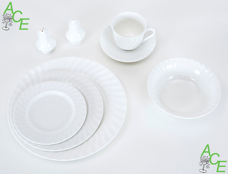  Bone China - Plain Pattern - Crockery Hire - Altrincham - Manchester 